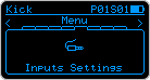 Inputs Menu