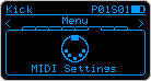 MIDI Settings Menu