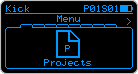 Projects Menu